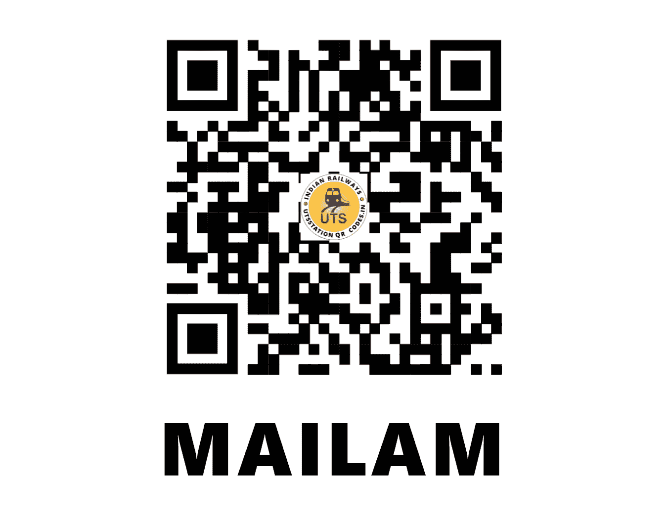 UTS QR Code for MAILAM - MTL - SR (TAMIL NADU)